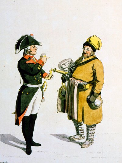 Vendedor de Sbiten, 1799 de Christian Gottfried Heinrich Geissler