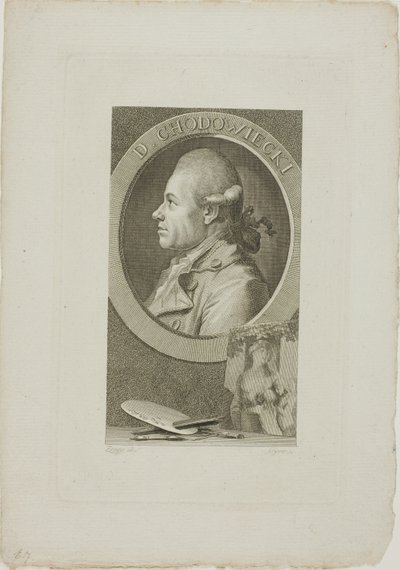 Retrato de Daniel Chodowiecki de Christian Gottlieb Geyser