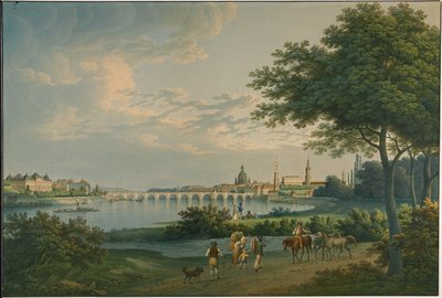 Vista de Dresde, 1810 de Christian Gottlieb Hammer