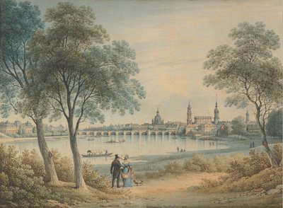 Vista de Dresde desde el oeste de Christian Gottlob Hammer