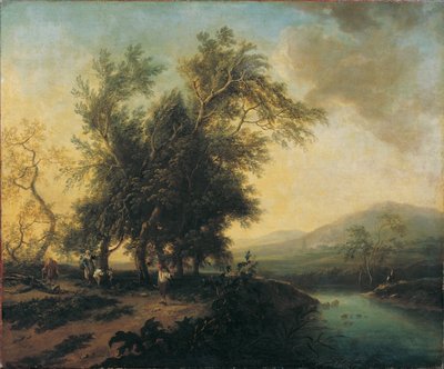 Landschaft mit Staffage de Christian Hilfgott Brand