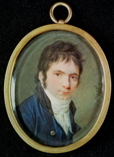 Retrato en Miniatura de Ludwig Van Beethoven (1770-1827) de Christian Hornemann