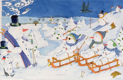 Muñecos de nieve en trineo de Christian Kaempf