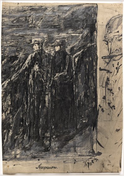 Ascensión. Hombre y mujer. A la derecha cabeza de hombre con cigarro de Christian Kongstad Petersen