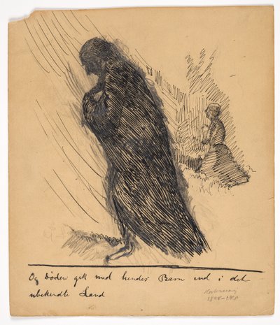 Boceto de ilustración para la Historia de una madre de Christian Kongstad Petersen