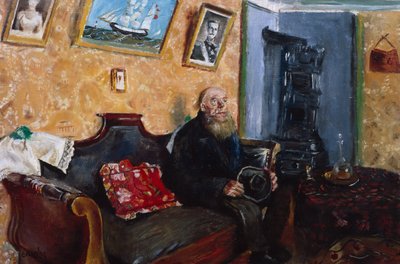 visita de condolencia de Christian Krohg