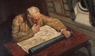 En la Casa de la Carta (pintura) de Christian Krohg