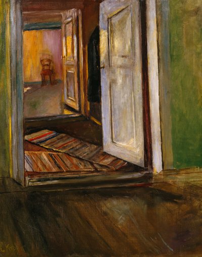 Interior con alfombra de trapo (pintura) de Christian Krohg