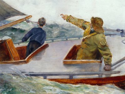 En la proa, hacia 1890 (óleo sobre lienzo) de Christian Krohg