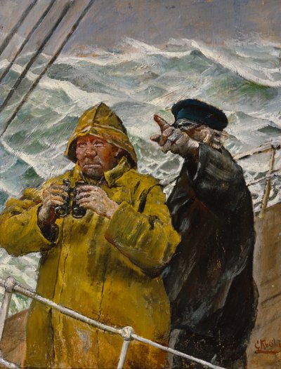 De guardia (óleo sobre lienzo) de Christian Krohg