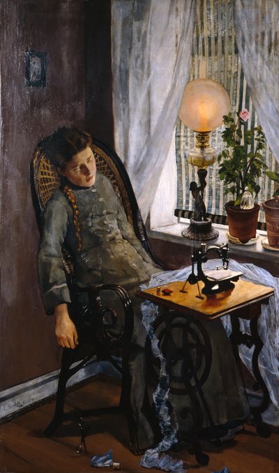 Costurera de Christian Krohg