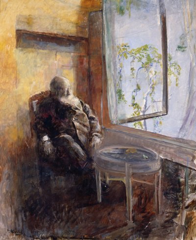 Autorretrato junto a la ventana de Christian Krohg