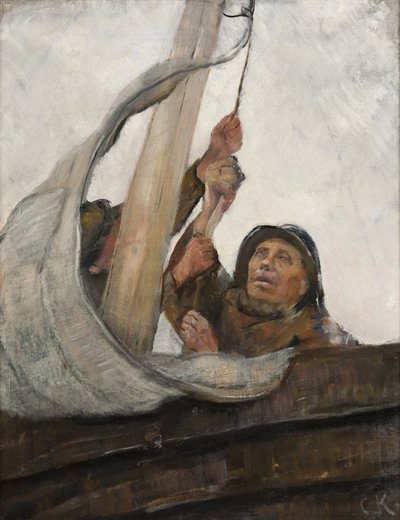 Zarpando, c.1900 de Christian Krohg