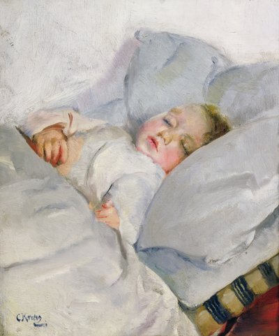 Niña dormida de Christian Krohg