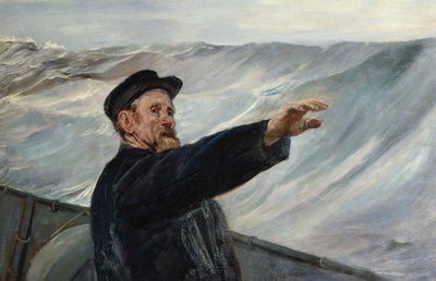 Tormenta (óleo sobre lienzo) de Christian Krohg