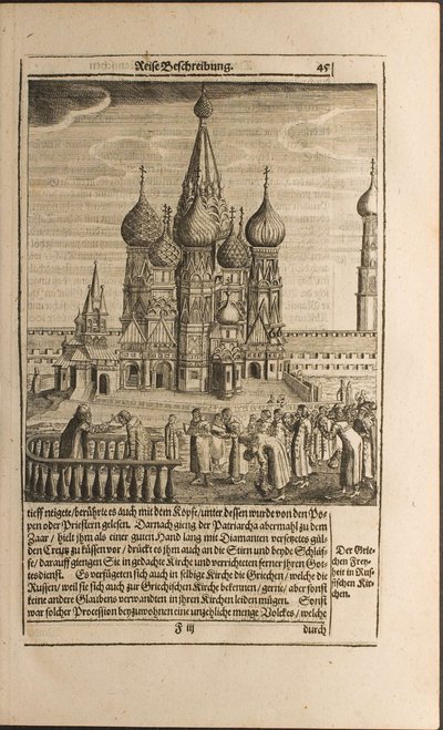 Moscú, ilustración de Viajes al Gran Duque de Moscovia y al Rey de Persia por Adam Olea de Christian Lorenzen Rothgiesser