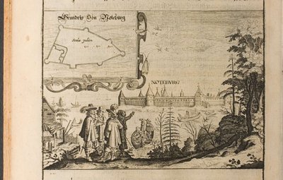 Ilustración de Nöteborg de Viajes al Gran Duque de Moscovia y al Rey de Persia por Adam Ol de Christian Lorenzen Rothgiesser
