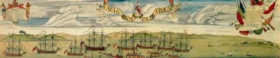 Vista en perspectiva del bloqueo del puerto de Boston, c.1768 de Christian Remick