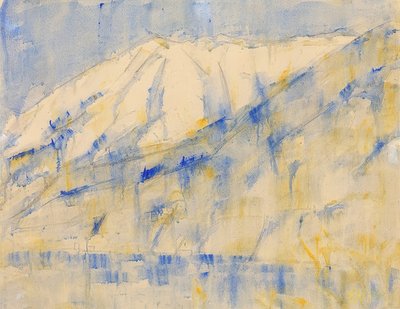 Montaña en la nieve cerca de Lugano. 1934 de Christian Rohlfs
