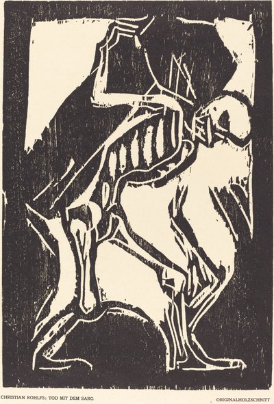 La muerte con un ataúd de Christian Rohlfs