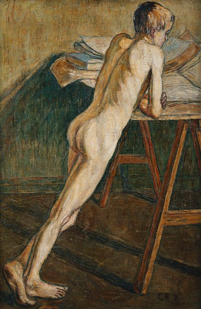Niño desnudo de pie de Christian Rohlfs