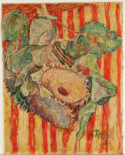 Girasoles (pintura sobre lienzo) de Christian Rohlfs