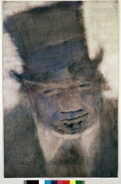 El hombre con el sombrero de copa (detalle) de Christian Rohlfs