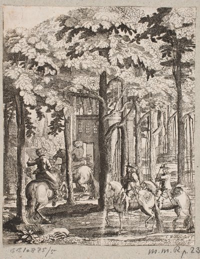 Jinetes en un bosque de Christian Rothgiesser