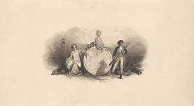 Diseño para un Emblema del Estado de Carolina del Sur de Christian Schussele