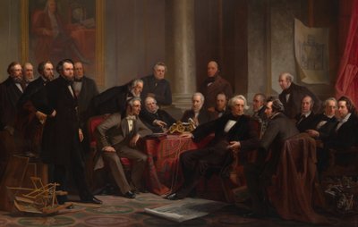 Los hombres del progreso de Christian Schussele