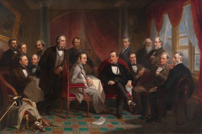Washington Irving y sus amigos literarios en Sunnyside de Christian Schussele