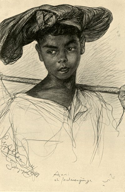 Anni - niño malayo, Singapur, 1898 de Christian Wilhelm Allers