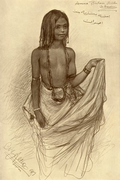 Chica Bishari, Asuán, Egipto, 1898 de Christian Wilhelm Allers