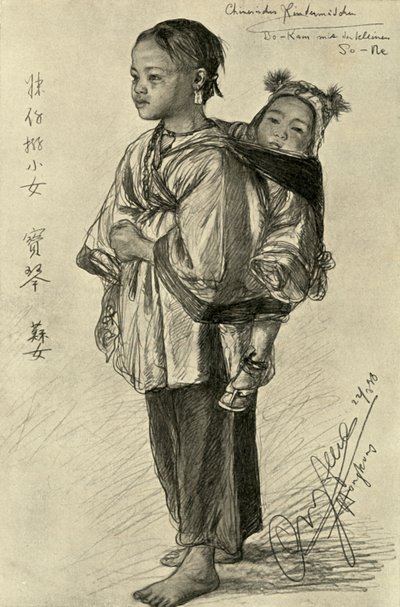 Bo-Kam y So-Ne - Chinas, Hong Kong, 1898 de Christian Wilhelm Allers