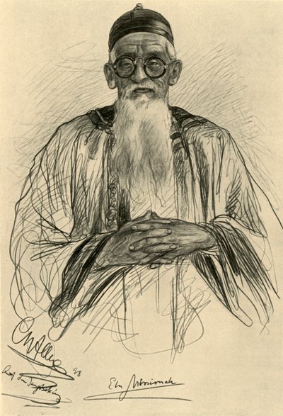 Hombre chino con gafas de Christian Wilhelm Allers