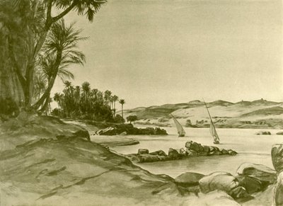 Feluccas en el Río Nilo, Egipto de Christian Wilhelm Allers