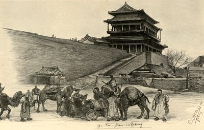 Puerta Hatamen, Pekín, China, 1898 de Christian Wilhelm Allers
