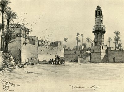 Casas en Nagada, Egipto, 1898 de Christian Wilhelm Allers