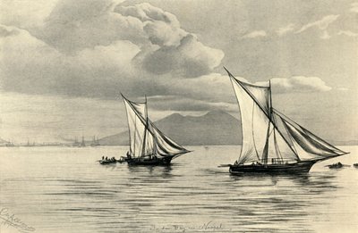 En la bahía de Nápoles, 1898 de Christian Wilhelm Allers