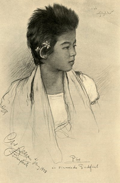 Päo - adolescente, Bangkok, 1898 de Christian Wilhelm Allers