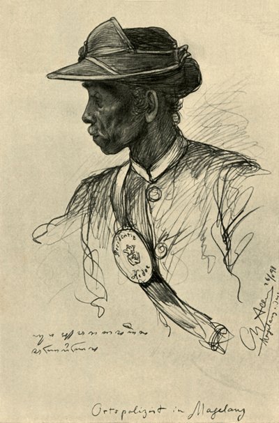 Policía, Magalang, Java, 1898 de Christian Wilhelm Allers