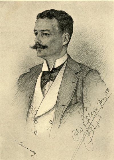 Retrato de un hombre, Bangkok, 1898 de Christian Wilhelm Allers