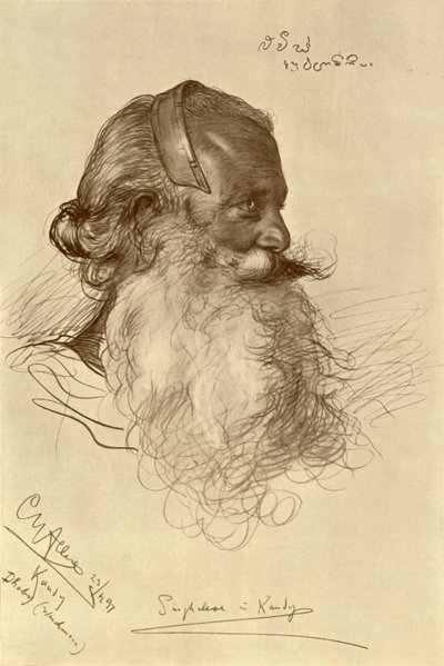 Lavandero cingalés, Kandy, Ceilán de Christian Wilhelm Allers
