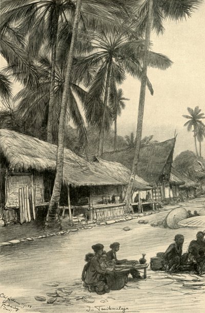 Escena callejera en Tasikmalaya, Java de Christian Wilhelm Allers