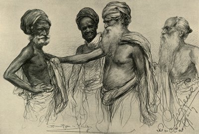 Estudios de la calle, Kandy, Ceilán de Christian Wilhelm Allers