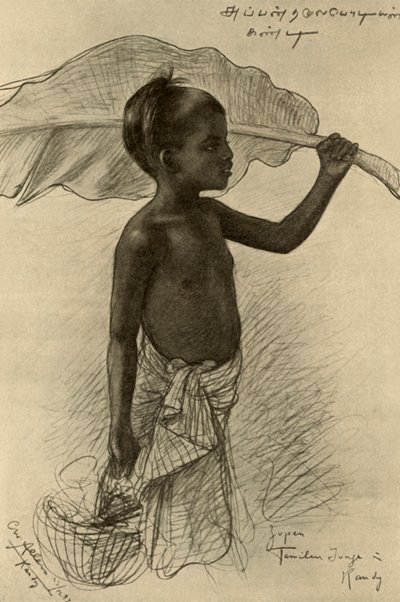 Niño tamil, Kandy, Ceilán, 1898 de Christian Wilhelm Allers
