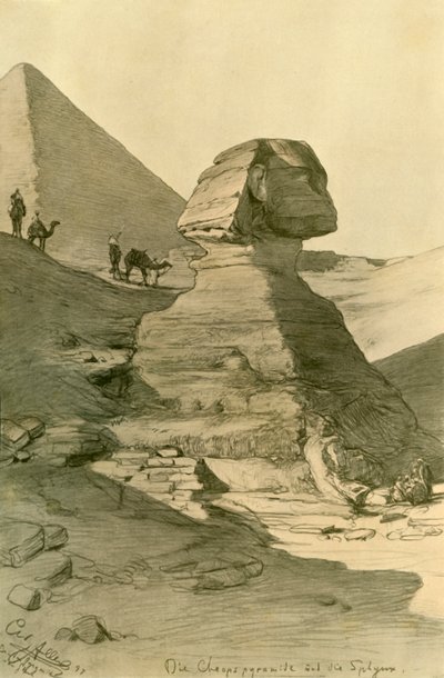 La Pirámide de Keops y la Esfinge, 1898 de Christian Wilhelm Allers