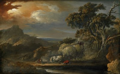 Paisaje tormentoso de Christian Wilhelm Ernst Dietrich
