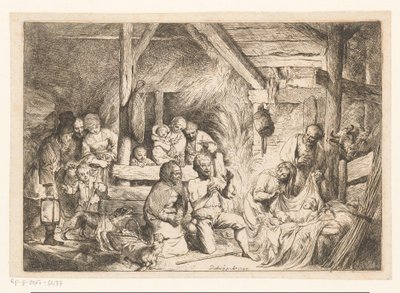 Adoración de los pastores de Christian Wilhelm Ernst Dietrich
