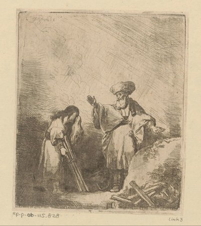 Abraham habla con Isaac antes del sacrificio de Christian Wilhelm Ernst Dietrich